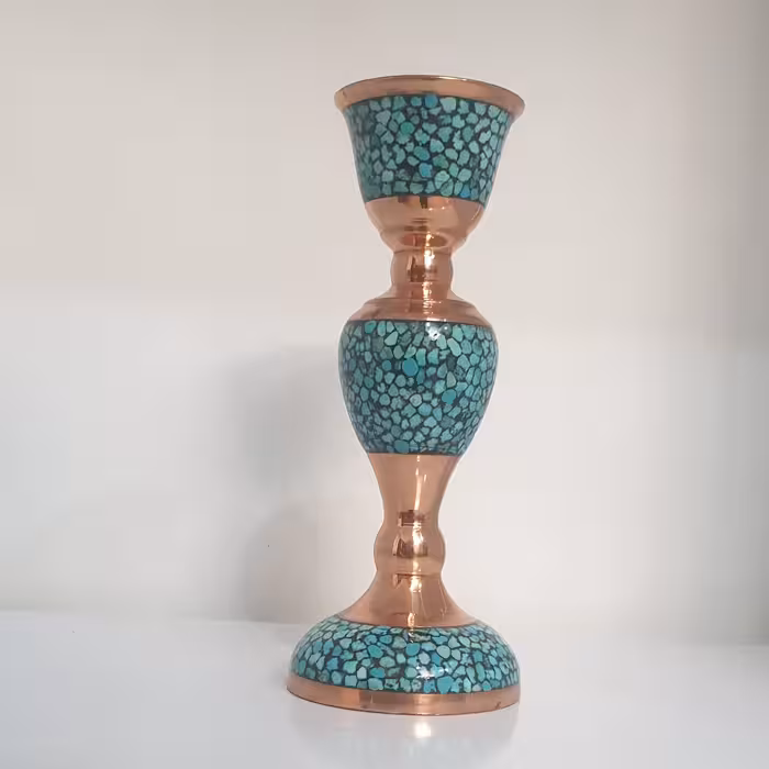شمعدان 17 سانتی فیروزه کوبی