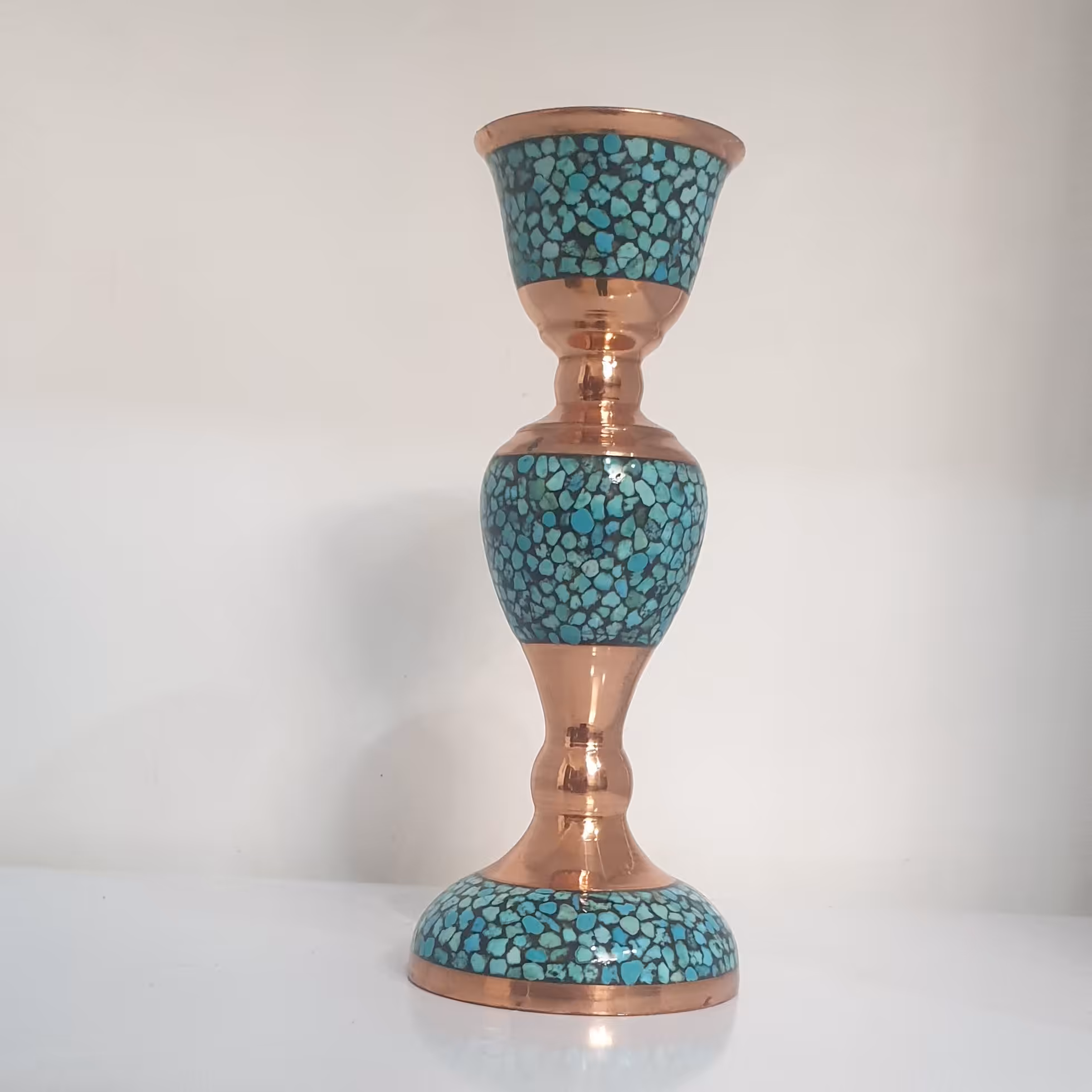 شمعدان 17 سانتی فیروزه کوبی