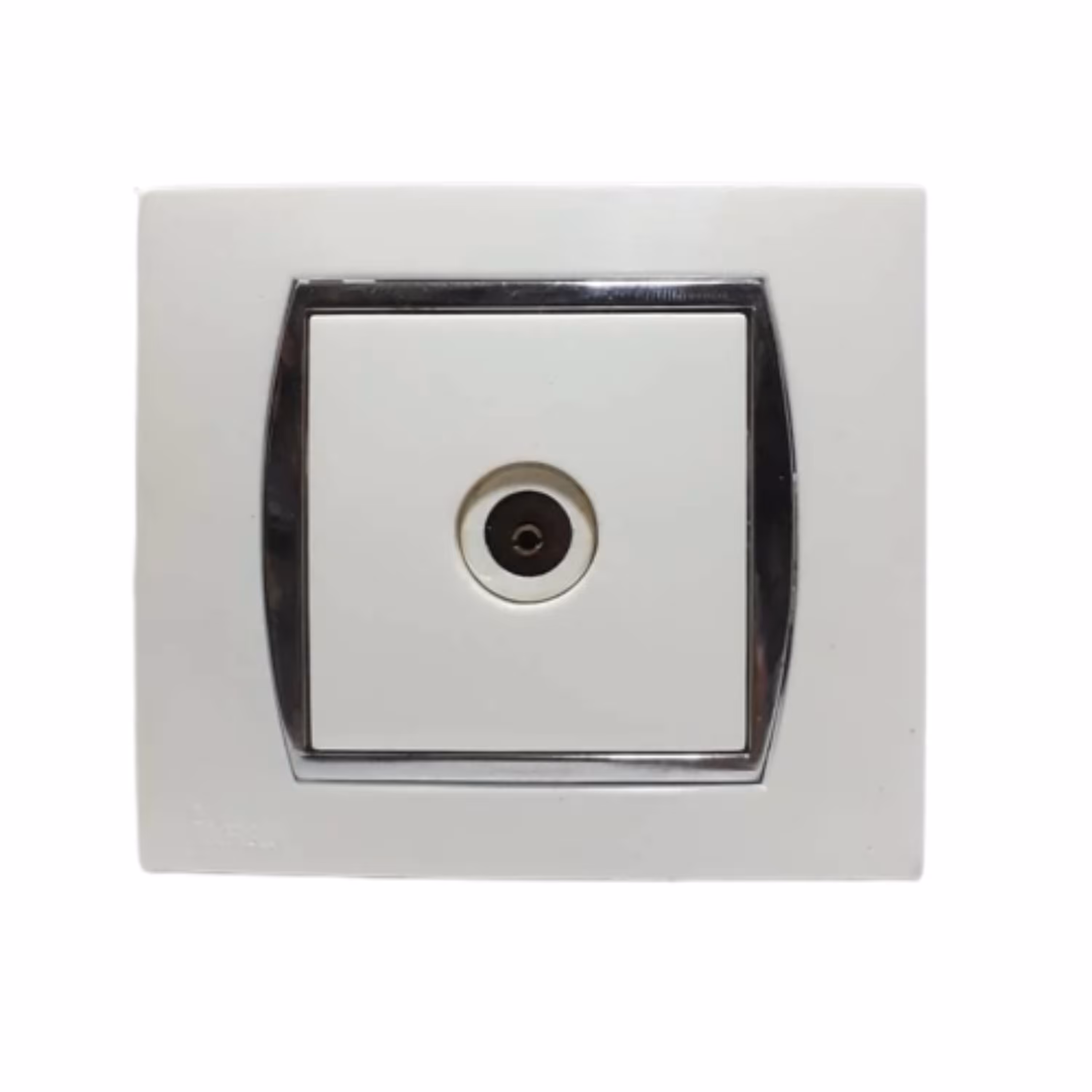 پریز آنتن جهان مدل زایس با قاب سفید زه نقره ای