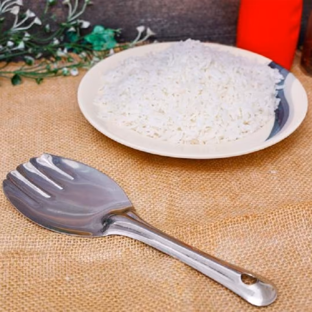 کفگیر پلو پنجه ای استیل هند(استیل 304 آهنربا نگیر)