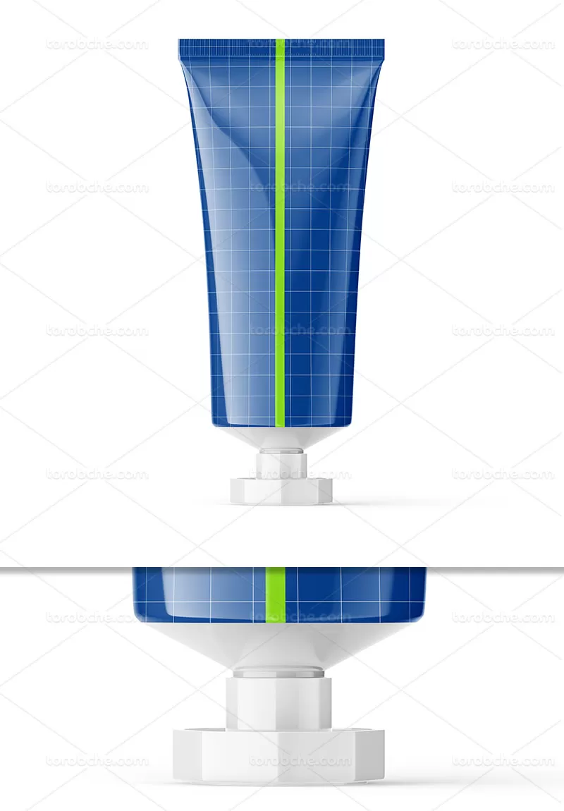 موکاپ کرم تیوپی لایه باز | گرافیک با طعم تربچه