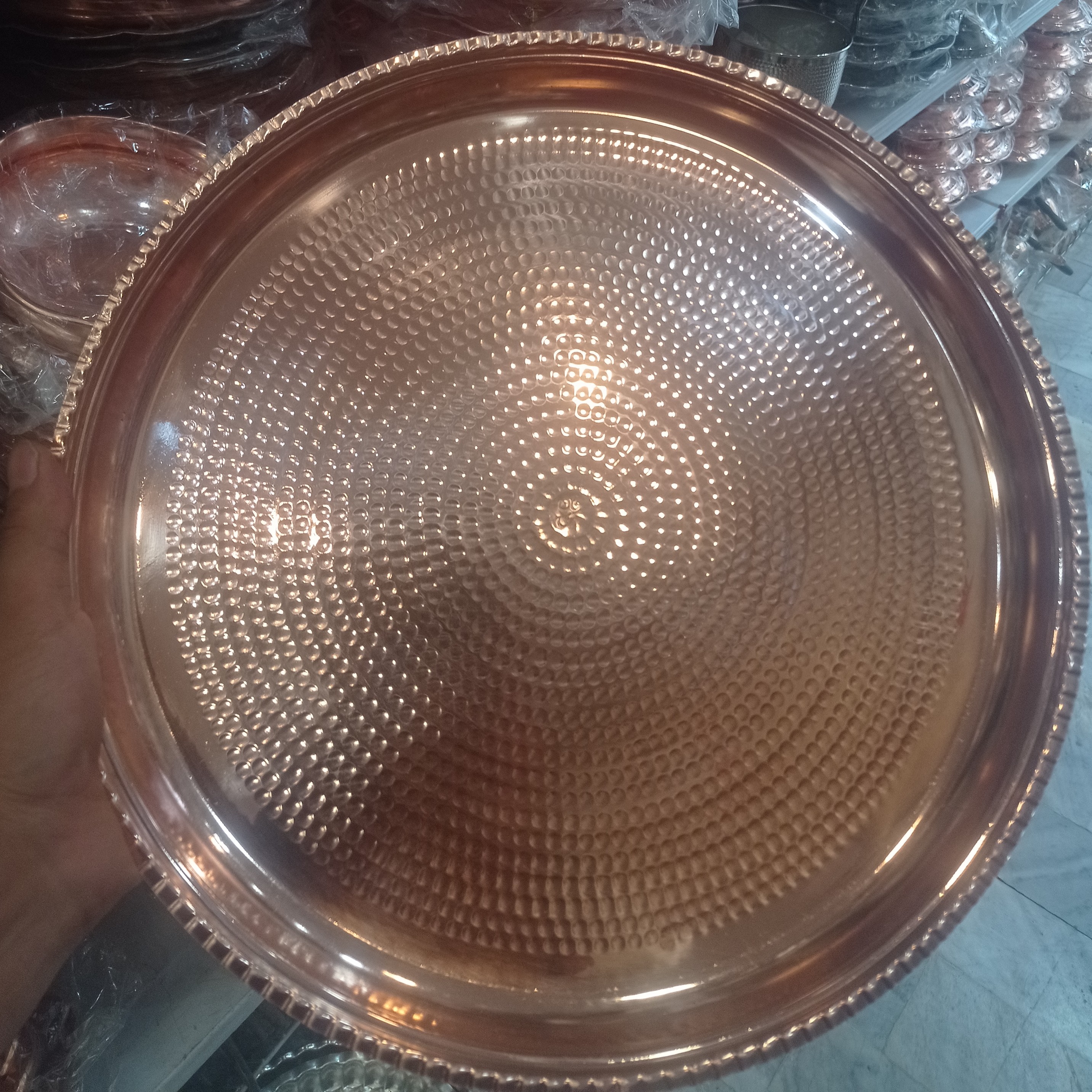 سینی مسی چکشی بزرگ