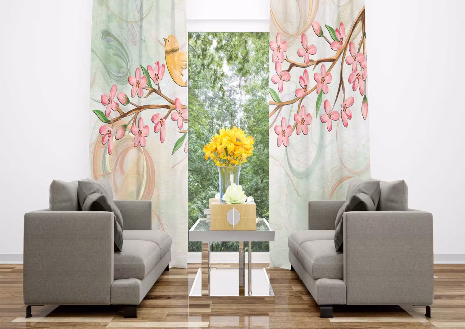 پرده تصویری فانتزی رنگی