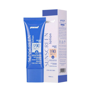 لوسیون ضد آفتاب با spf90 مناسب پوست چرب بژ روشن، بژ تیره