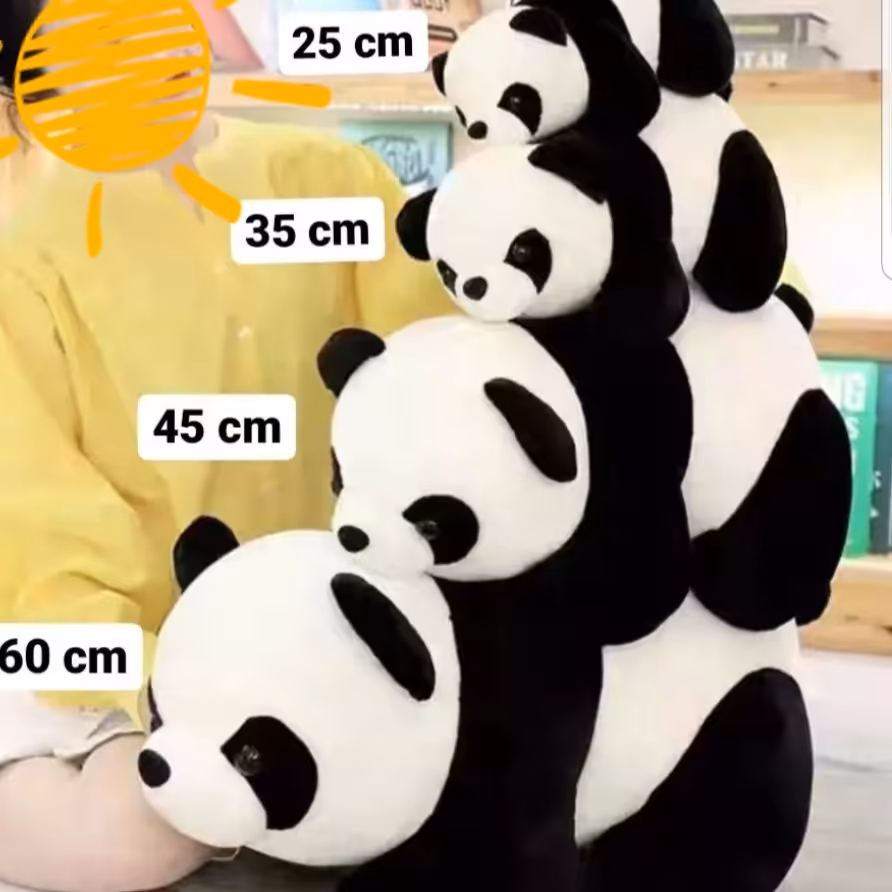 عروسک اورجینال استایل طبیعی پاندا کیفیت عالی نانو و آنتی باکتریال 