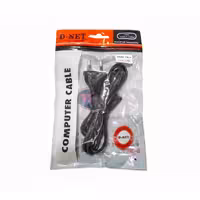کابل برق دوچاک 2 پین برند D-NET رنگ مشکی