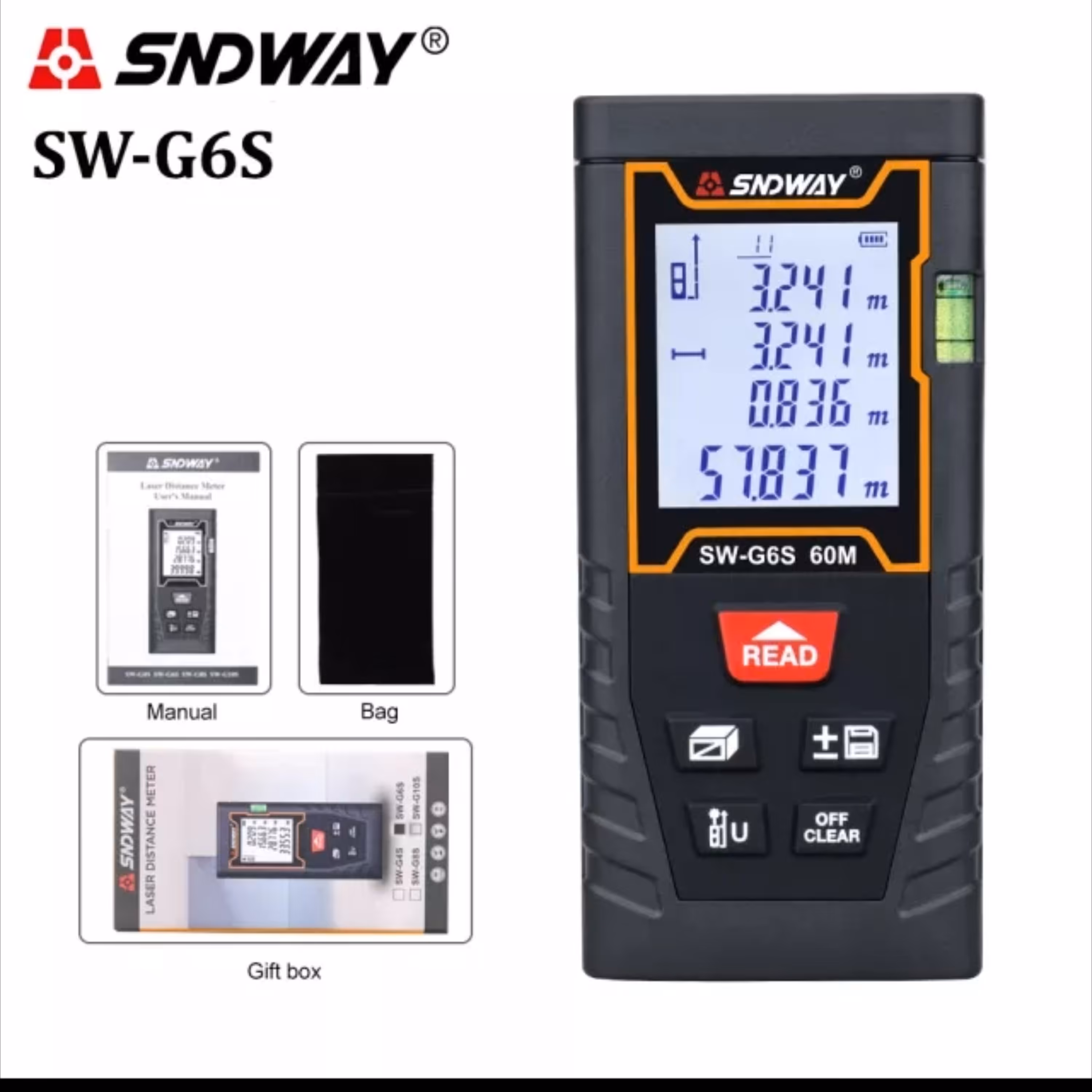 متر لیزری سندوی مدل SW-G6S