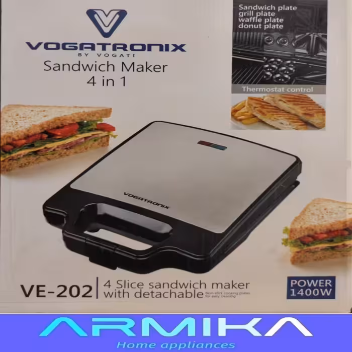 ساندویچ ساز 4 کاره وگاتی ( وگاترونیکس ) مدل VE-202
