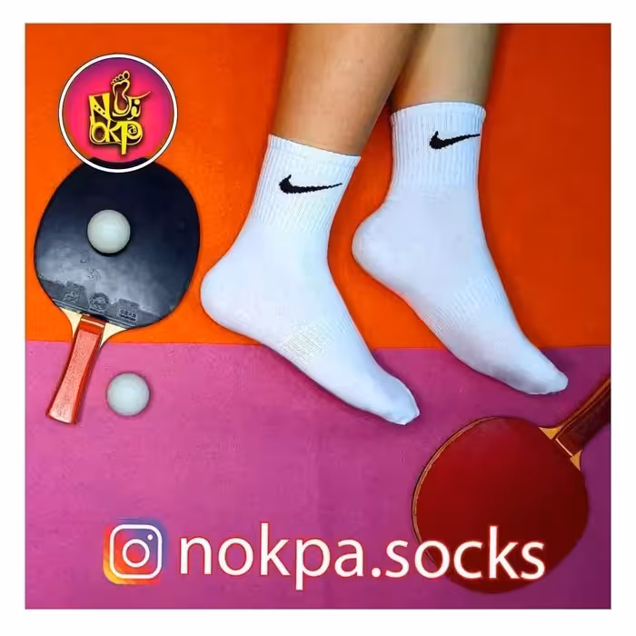 جوراب نیمساق کش انگلیسی سفید