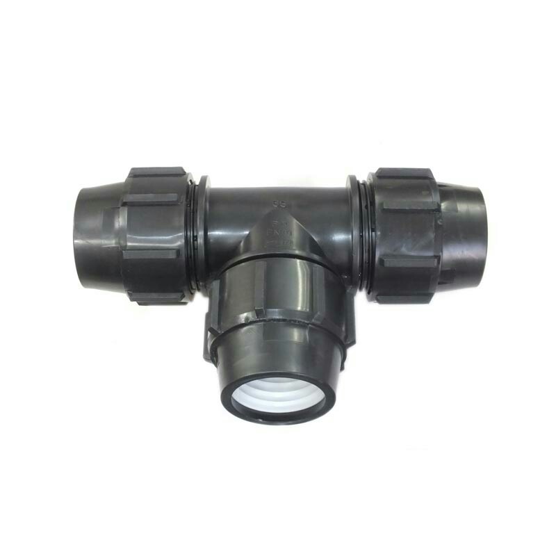 سه راه مساوی پلی اتیلن 110-4 اینچ پیچی