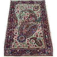 فرش دستبافت زرنیم ساروق اعلا  45 رج نقش بوته حیدرزاده 