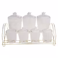 ست  جا ادویه 7 پارچه ماگرو آینه ای با