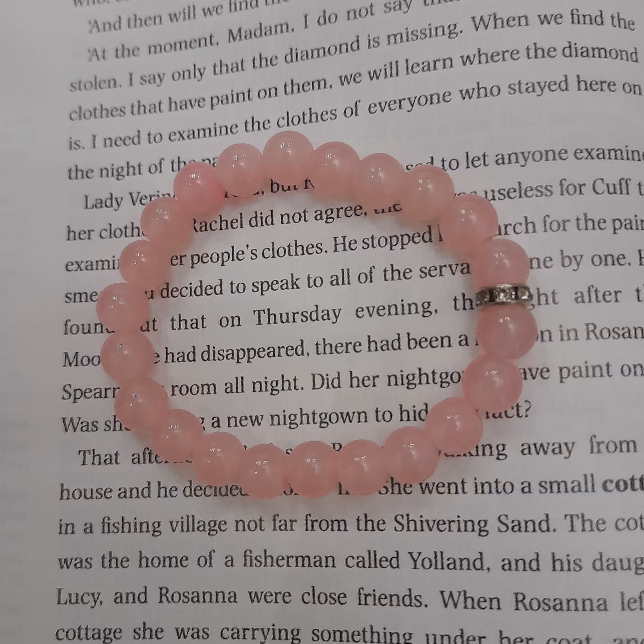 دستبند مروارید صورتی