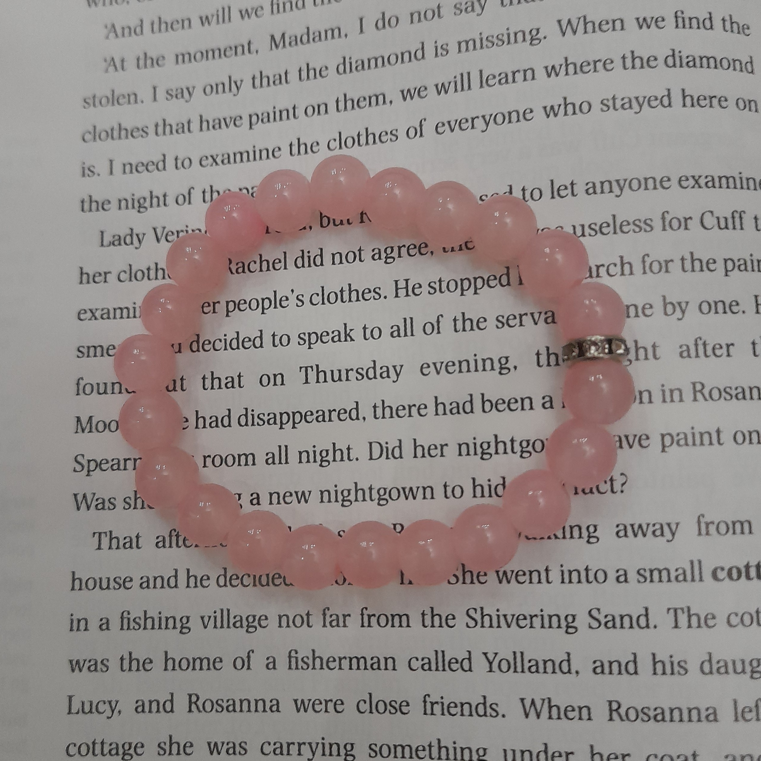 دستبند مروارید صورتی