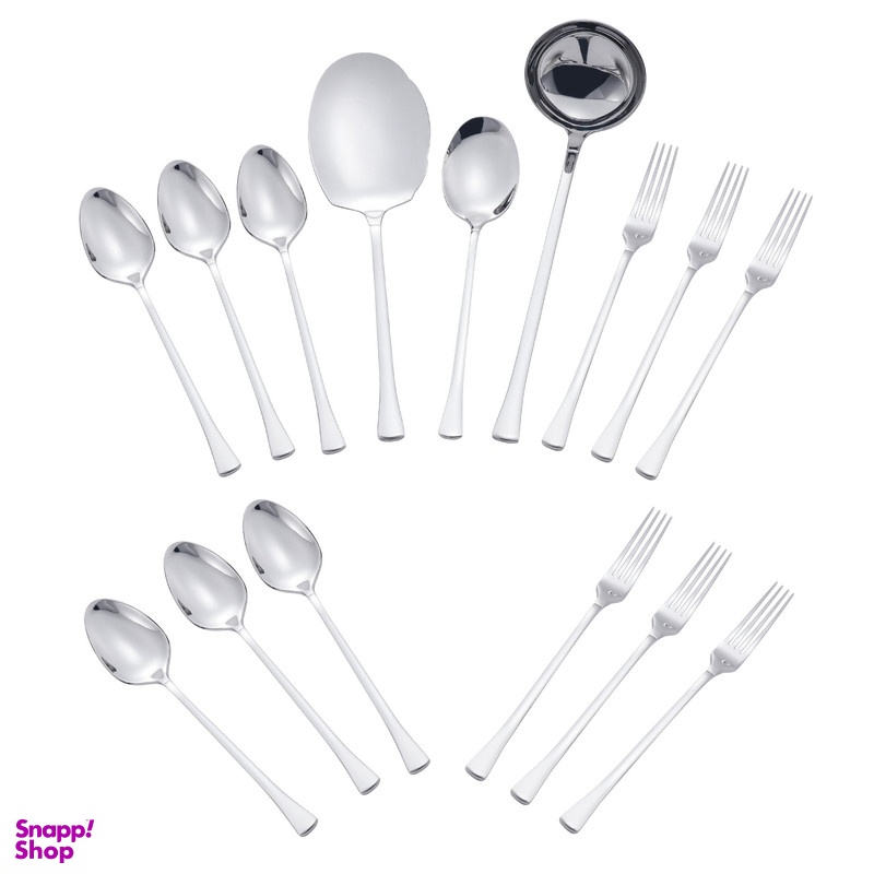 سرویس قاشق و چنگال 15 پارچه جی فی نی مدل 04