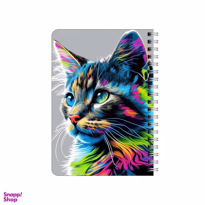 دفترچه یادداشت بامبیلیپ مدل چوبی طرح گربه رنگی رنگی کد 9366486