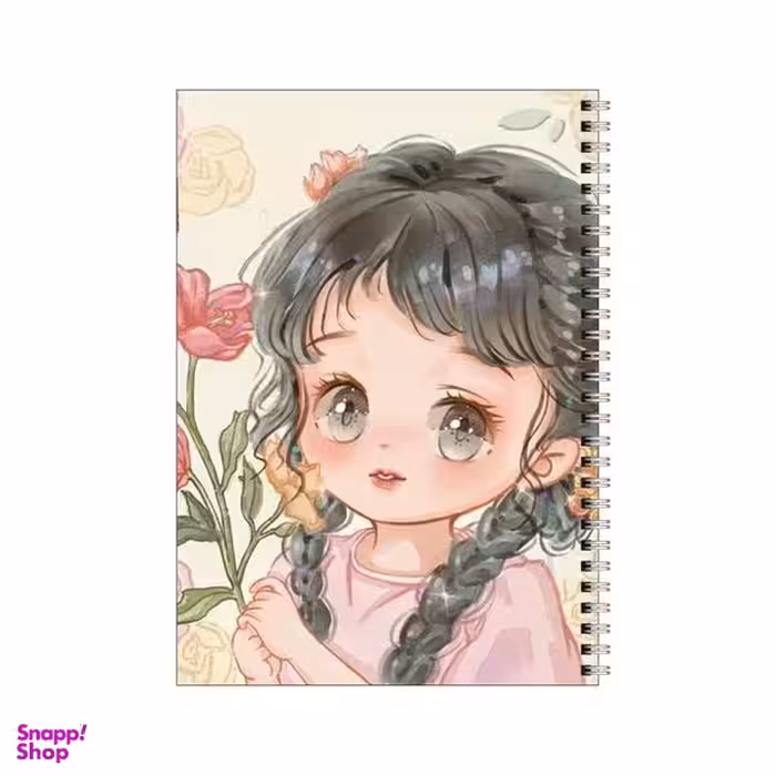 دفتر مشق 80 برگ بامبیلیپ طرح دختر کیوت چشم خاکستری کد 6129151