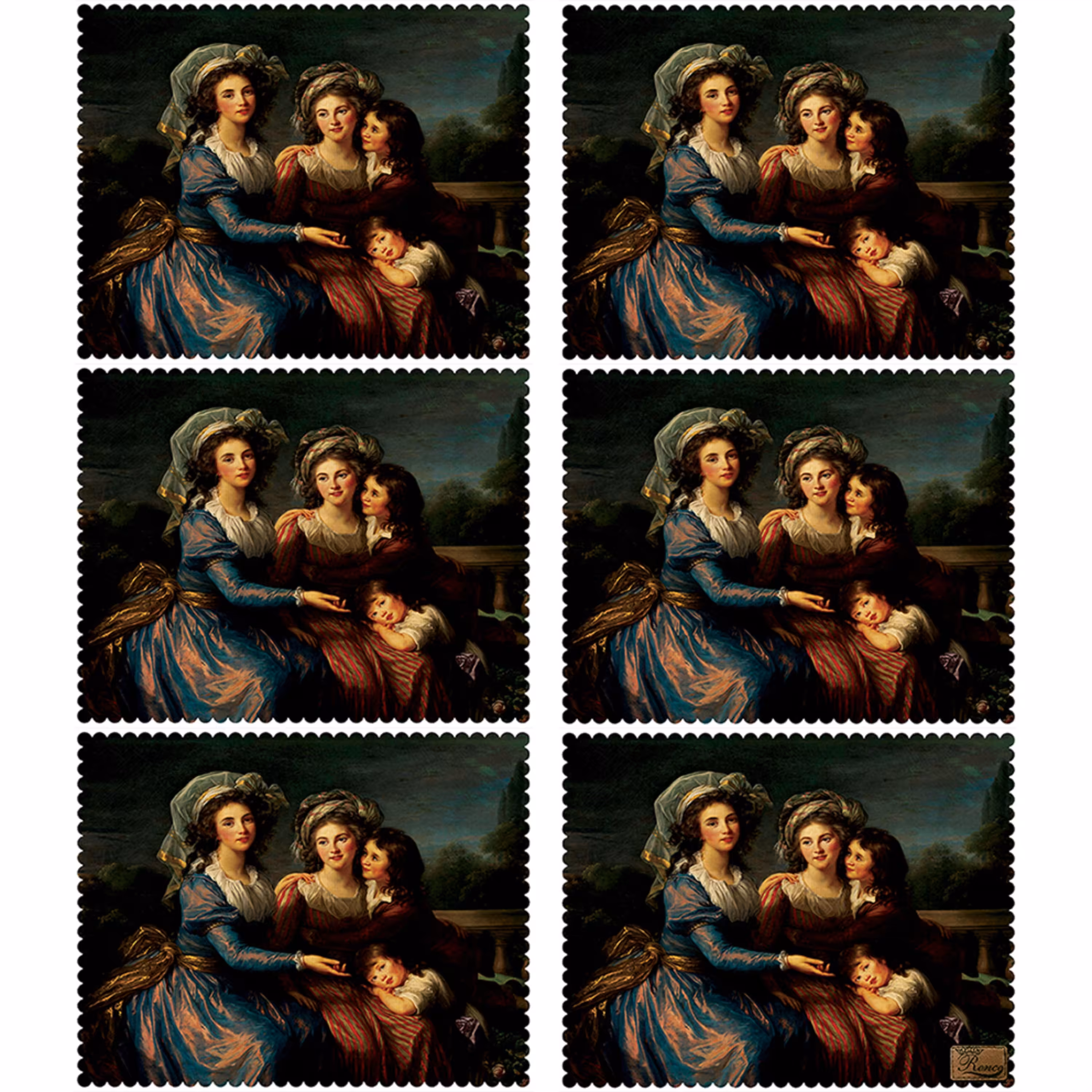 زیر بشقابی مستطیلی پارچه مخمل سایز 35 در 40 مدل U3-701 شرکت رنس