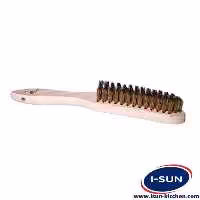 خرید بهترین فرچه سیمی نظافت دسته چوبی - فروشگاه آیسان