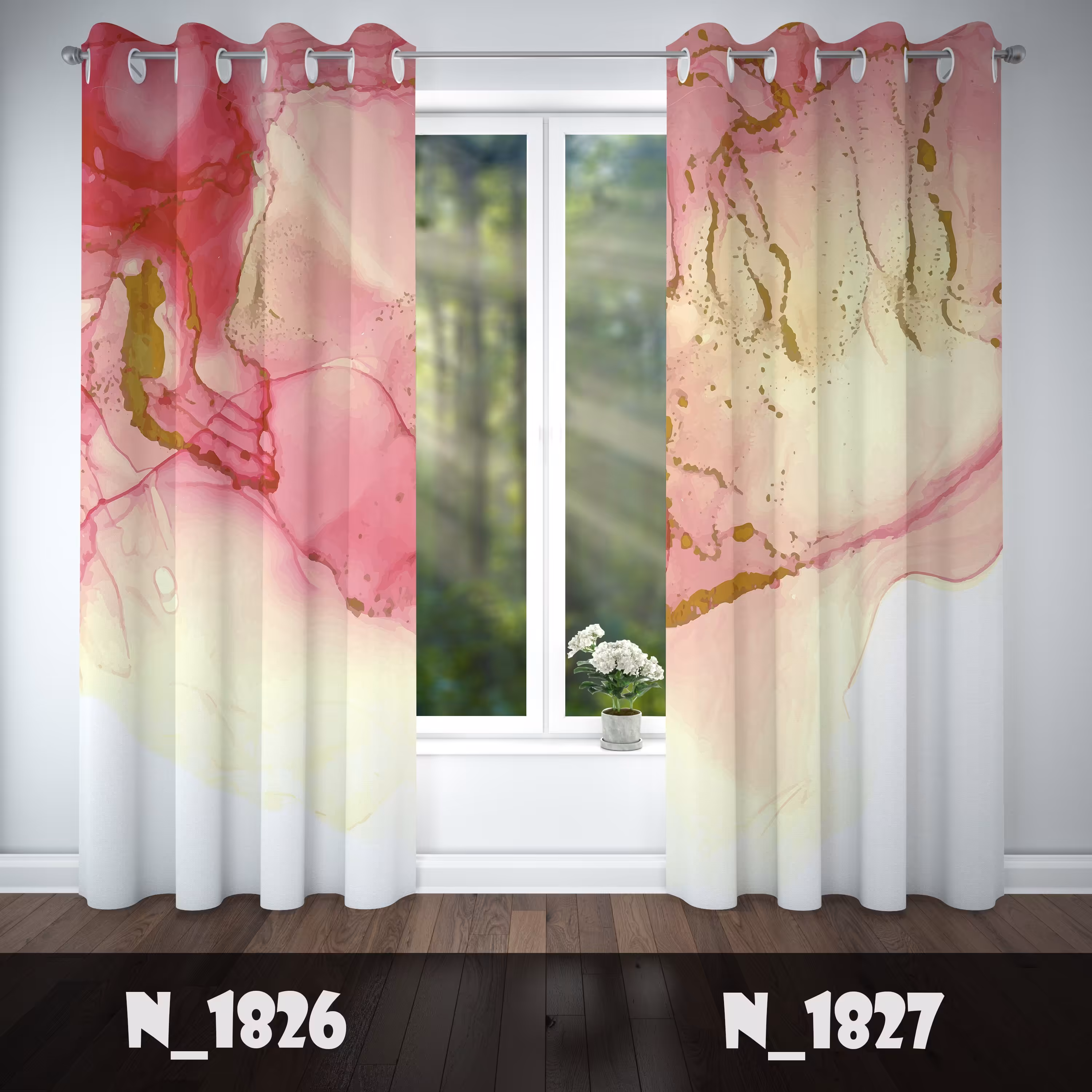 پرده چاپی پانچی طرح سنگ مرمر 