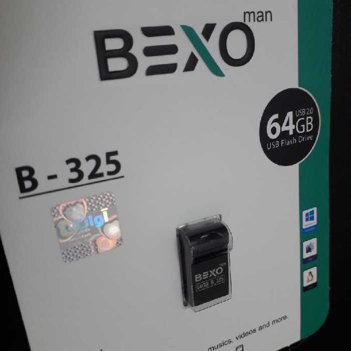 فلش  64 گیگ  بکسو مدل 325 استیل رنگ مشکی 