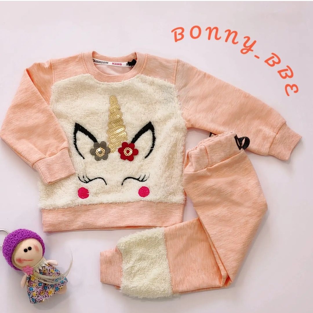 ست بلوز شلوار بچگانه دخترانه طرح اسب تک شاخ 