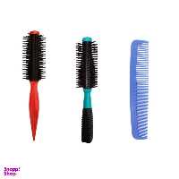 برس و شانه مو مدل SH001 مجموعه 3 عددی