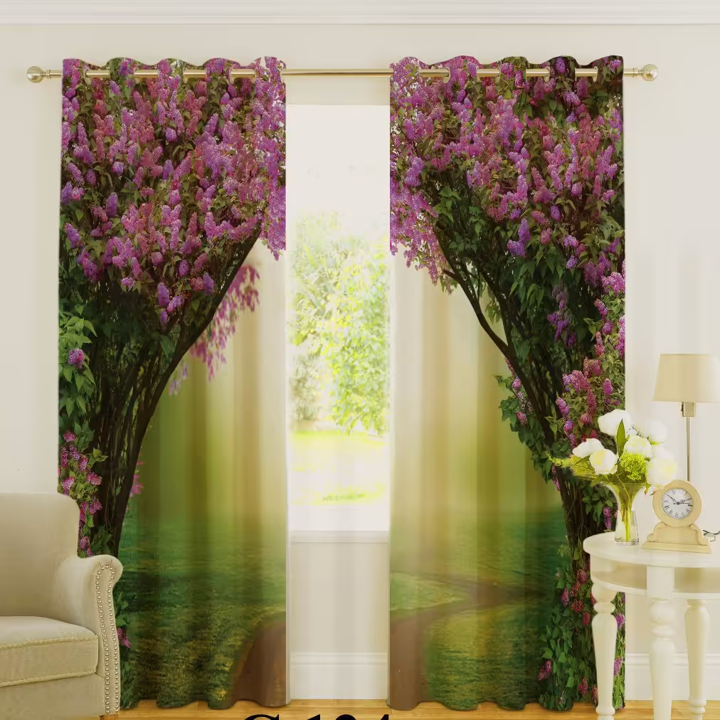 پرده چاپی  پانچ  طرح   نقاشی و منظره  کد679