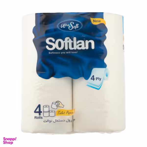 دستمال توالت سافتلن بسته 4 عددی
