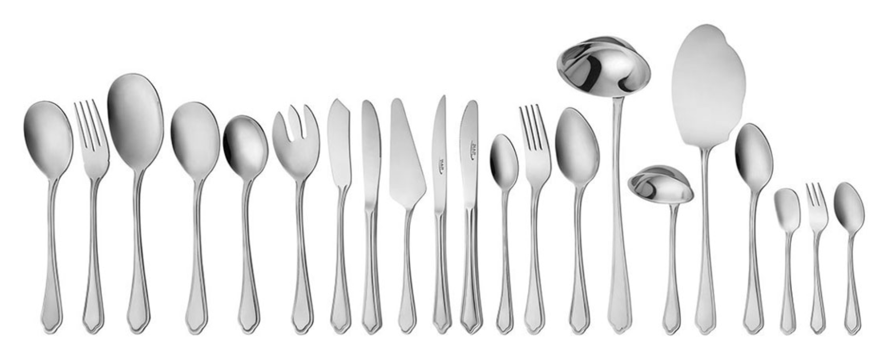 سرویس قاشق و چنگال 116 پارچه ناب استیل مدل ونیز مات (سندبلاست) Nab Steel Venice 116 Pcs