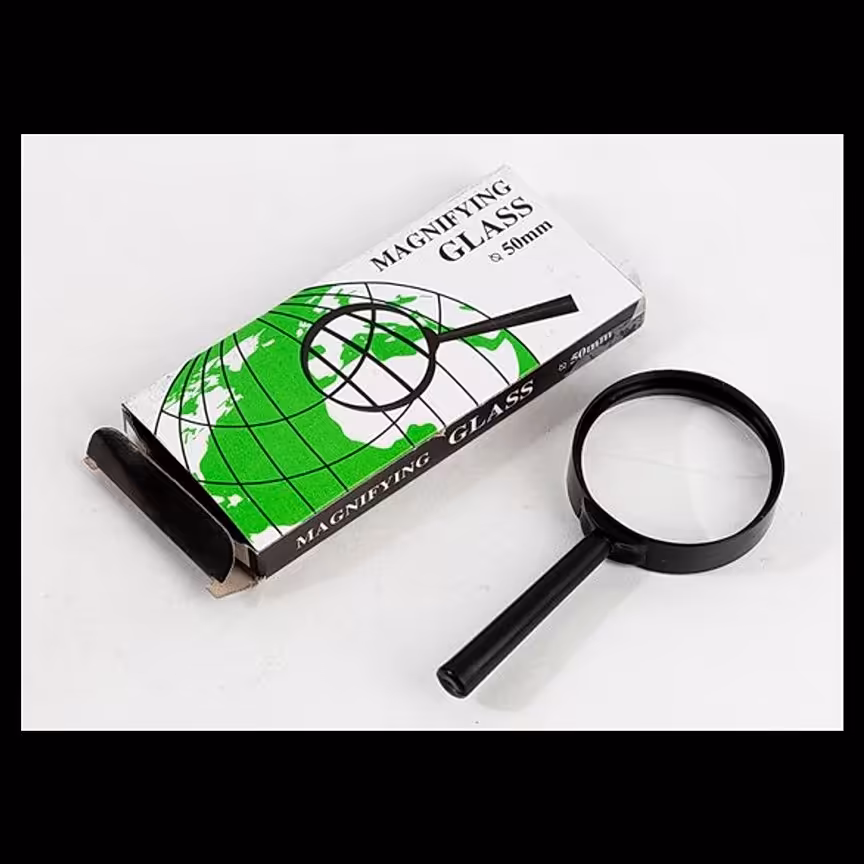 ذره بین دسته دار 50 گلس بسته 10 تایی