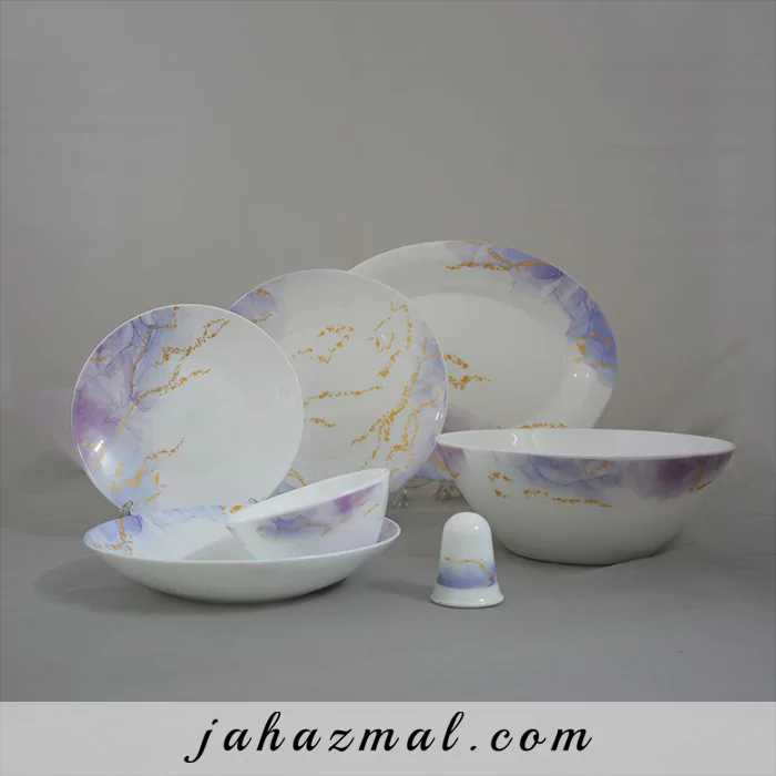 سرویس غذاخوری پارس اپال طرح اسکای آبی صورتی کد 933