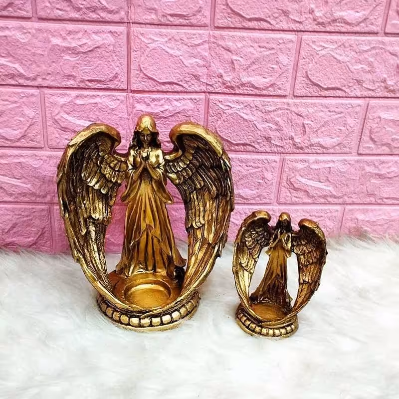 جا شمعی فرشته بالدار طلایی