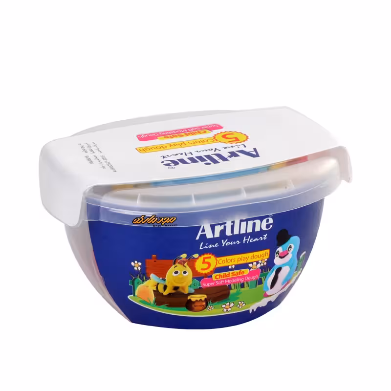 خمیر بازی 20 گرمی 5 رنگ ظرفی آرت لاین