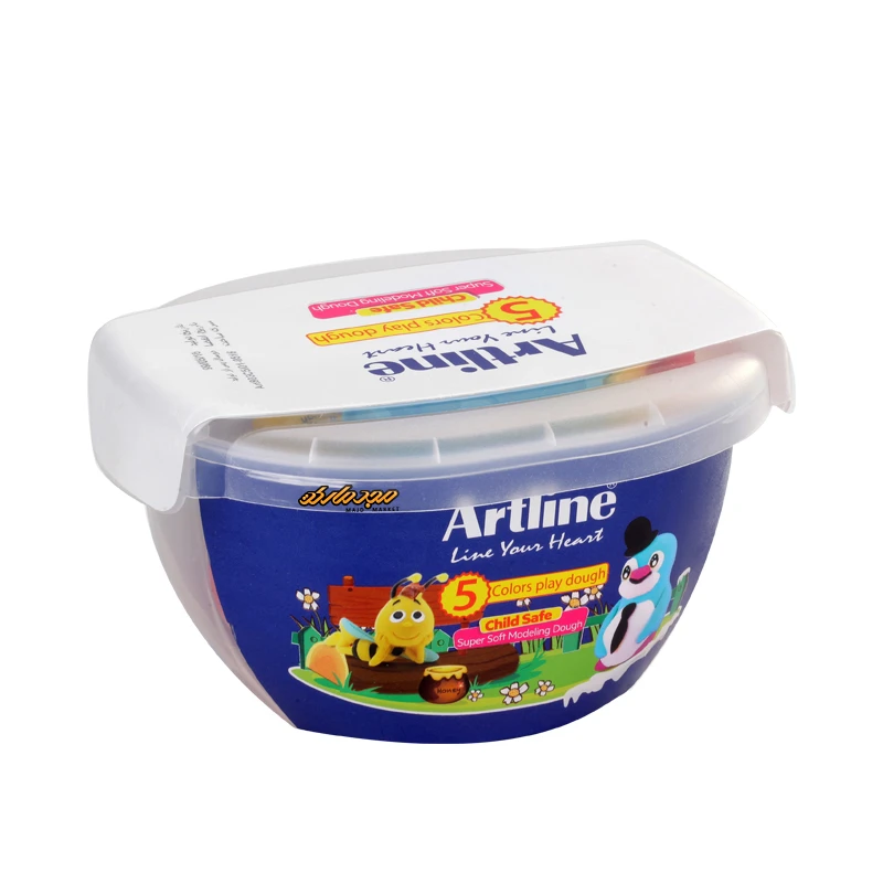 خمیر بازی 20 گرمی 5 رنگ ظرفی آرت لاین