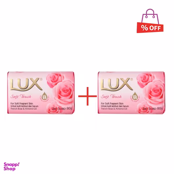 صابون لوکس (Lux) مدل Soft Touch وزن 90 گرم مجموعه 2 عددی