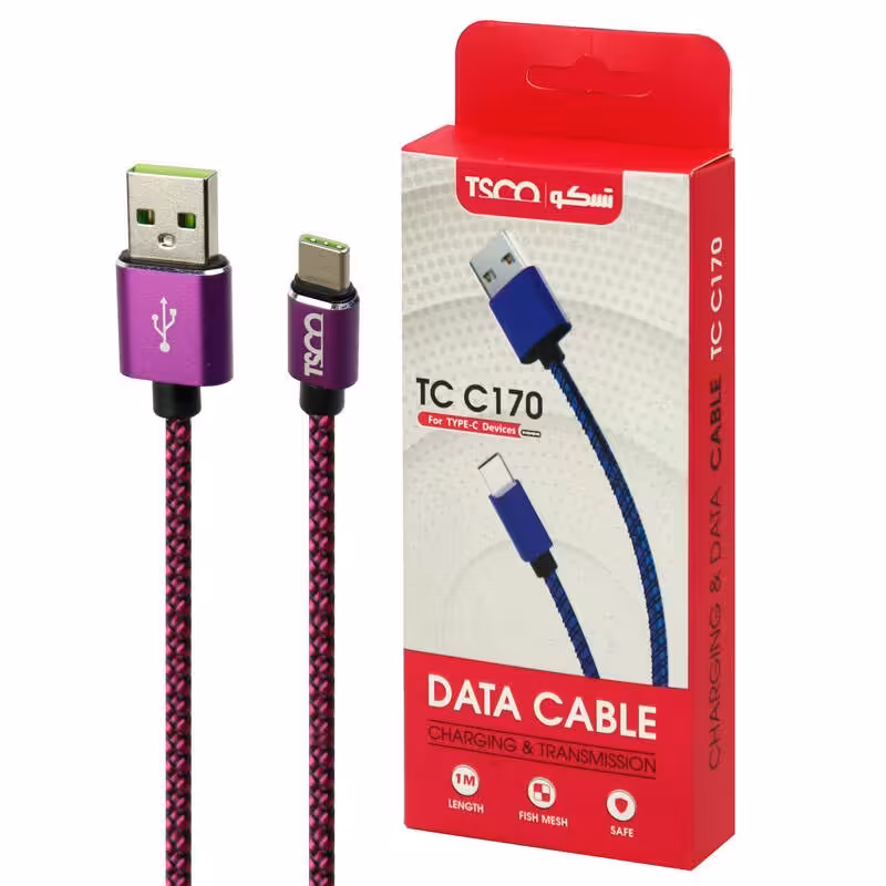 کابل تایپ سی تسکو مدل TC C170 یک متری
