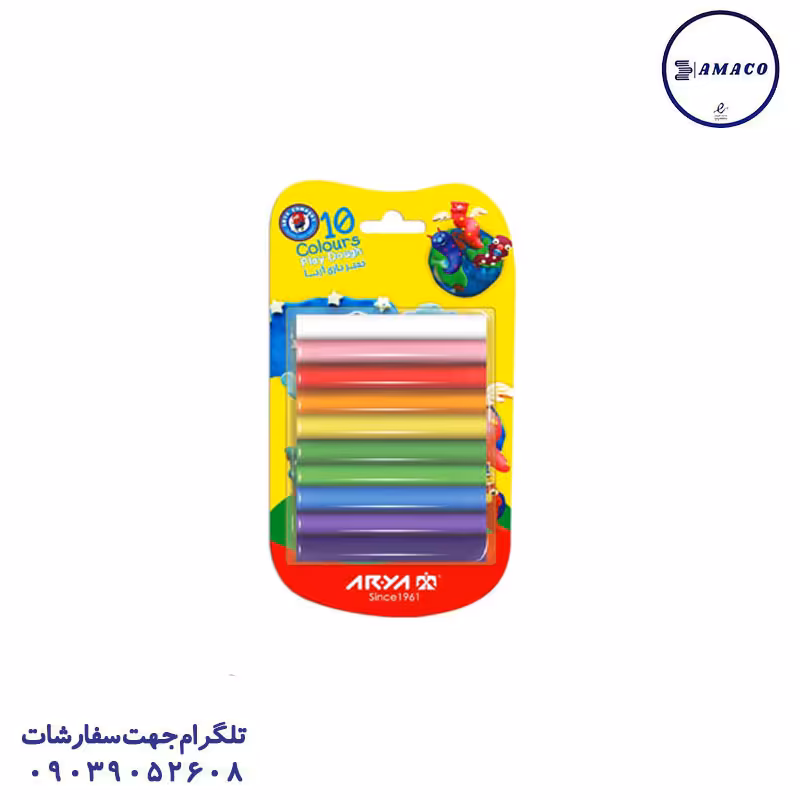 خمیر بازی 10 رنگ وکیومی بدون ابزار 1021 آریا
