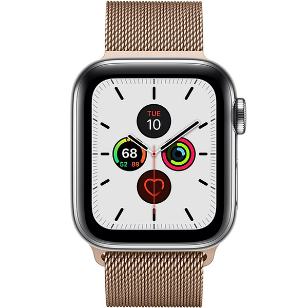 سری 5 استیل سلولار زنانه Stainless Steel Case with Gold Milanese Loop - Hiapple.ir