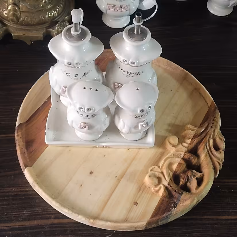 سینی چوبی منبت کاری