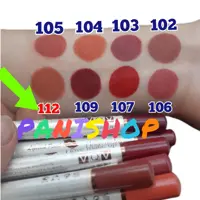 رژلب مدادی وو VOV اورجینال شماره 112رنگ کالباسی حاوی ویتامین E و A بافتی سبک و مخملی 24 ساعته ضد آب ماندگاری بسیار بالا