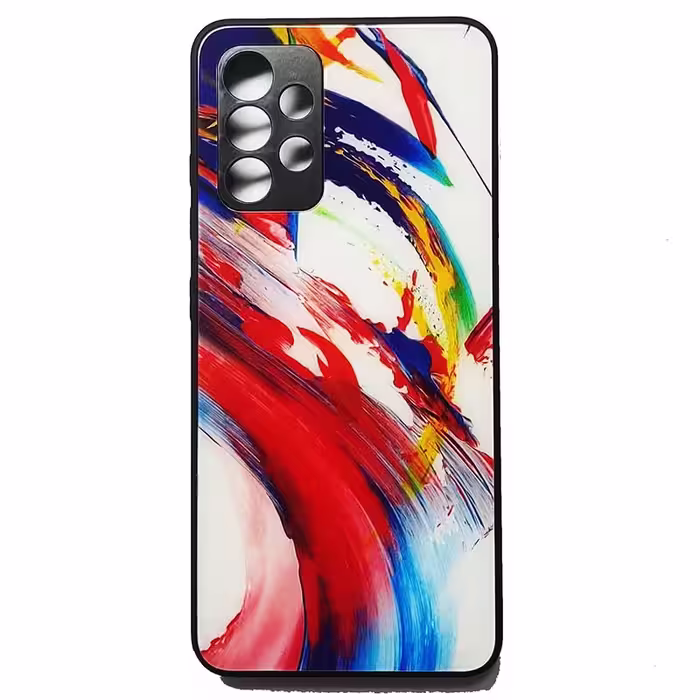 قاب طرح دار پشت گلسی محافظ لنزدار سامسونگ SAMSUNG Galaxy A32 4G کد9