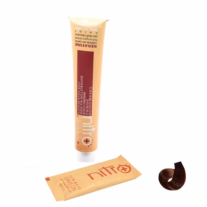 رنگ مو نیترو سری Keratine شماره 7.5 حجم 100 میلی لیتر رنگ بلوند طلایی متوسط