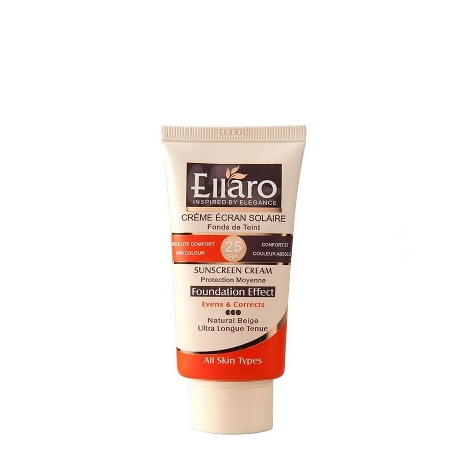 کرم ضد آفتاب الارو بژ طبیعی SPF25 الارو - Ellaro