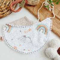 پیشبندنوزادی سه لایه دورو موسلین صد درصدنخ و پنبه  ضدحساسیت