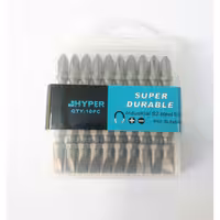 بیت سرپیچ گوشتی 10عددی دوسو و چهارسو هایپر جنس فولادS2 سایز 65میلیمتری