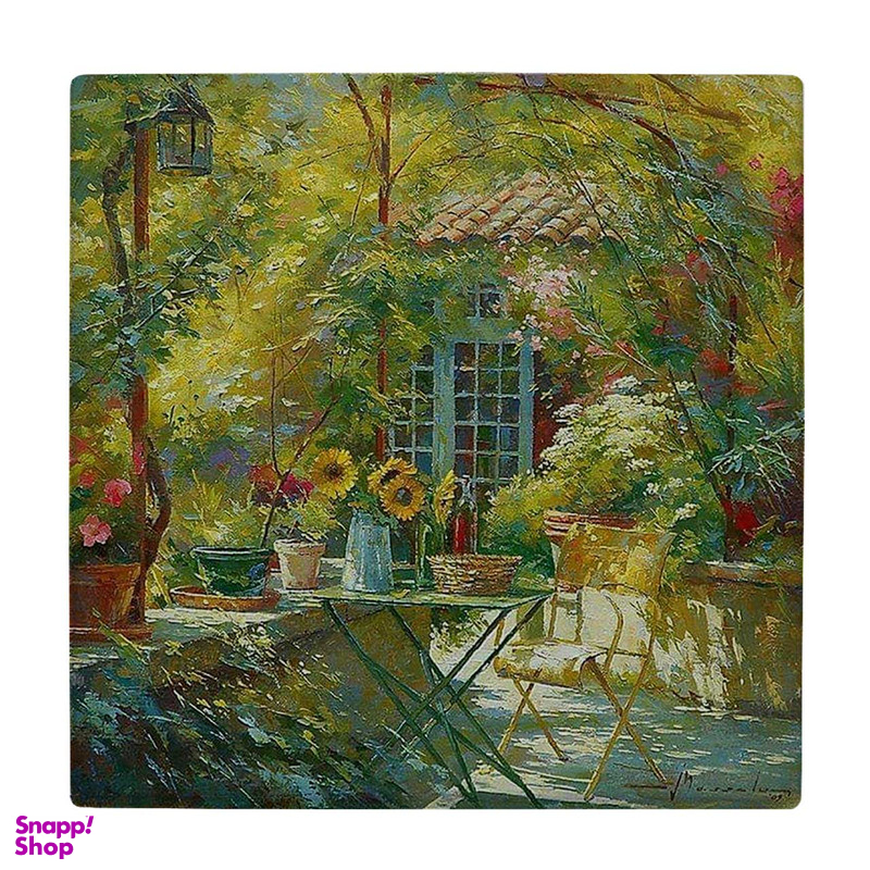 زیر لیوانی طرح میز و صندلی و گل های آفتابگردان کد 6229808_5861