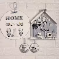 جاکلیدی با اسم زن و شوهر و رودری و نشانگر حمام و سرویس