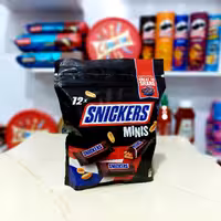 شکلات مینی اسنیکرز بسته 12 عددی ارسال رایگان وزن 180 گرم