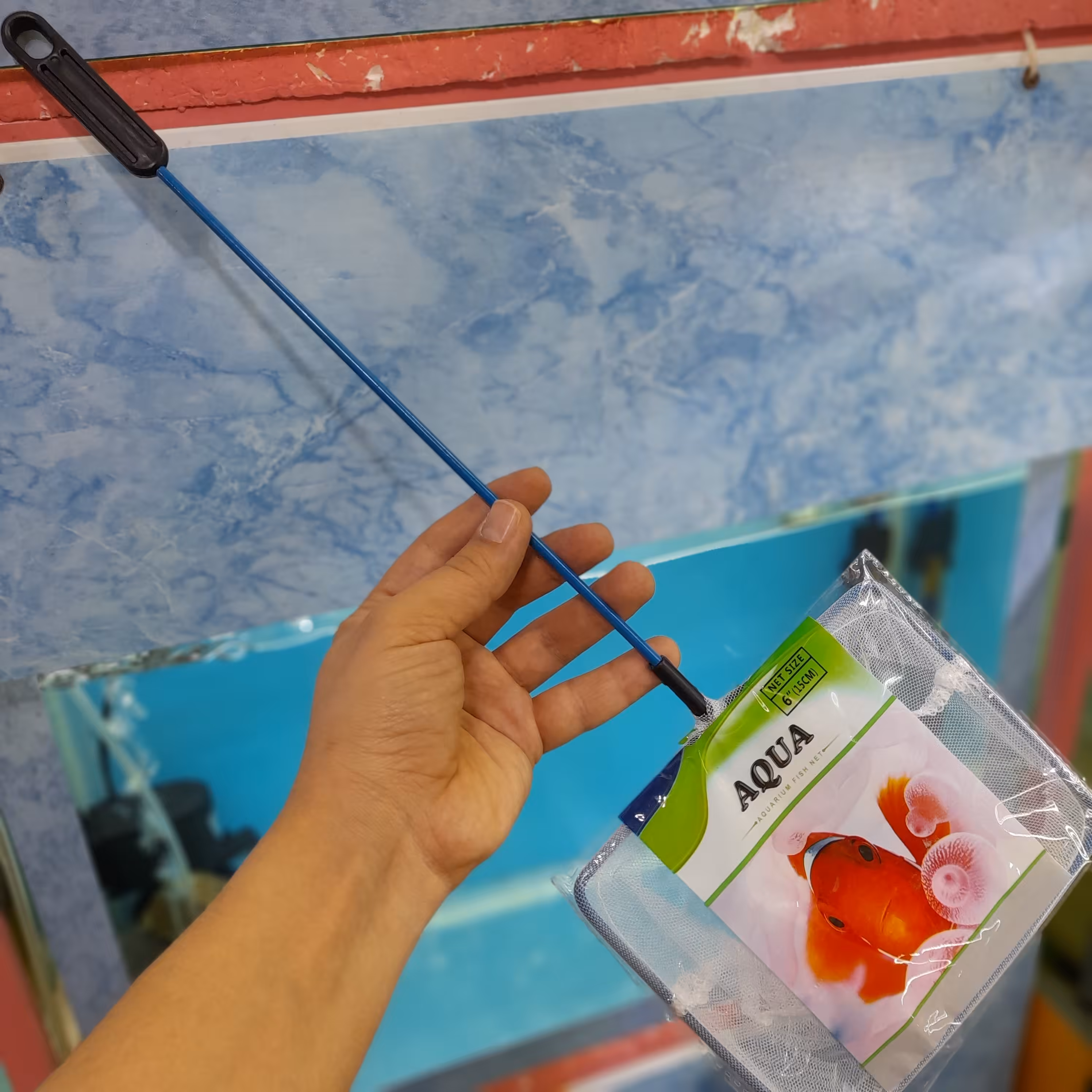 تور ماهیگیری آکواریوم 6 اینچ  آکوا (15.5 در 12.5)